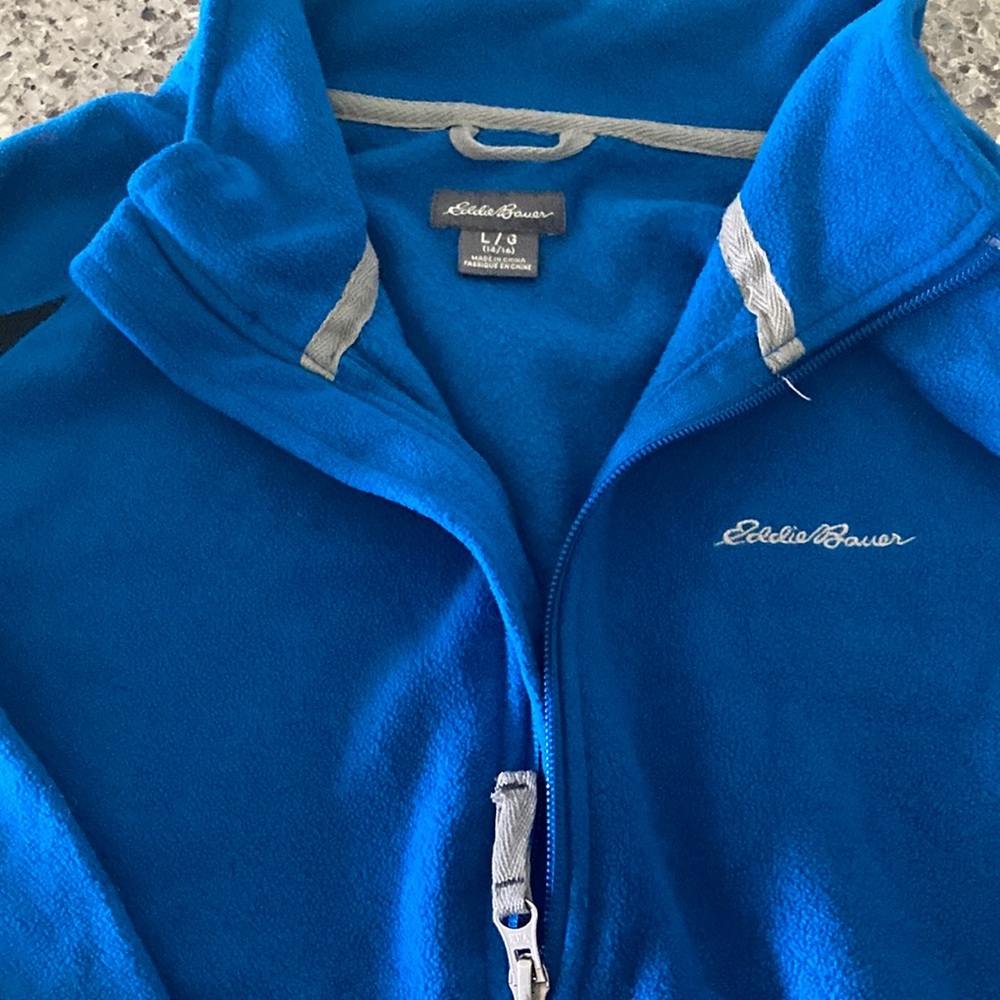 Eddie Bauer Vibrant Blue Zip-Up Fleece